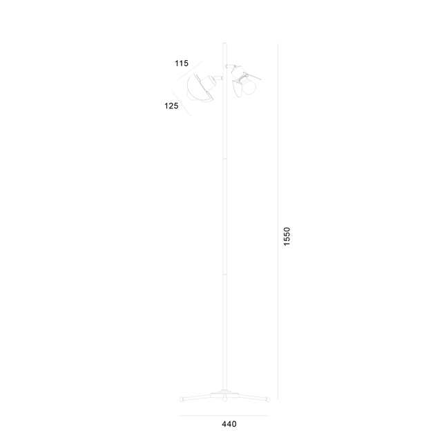 155cm E27 Base Base Luz de piso