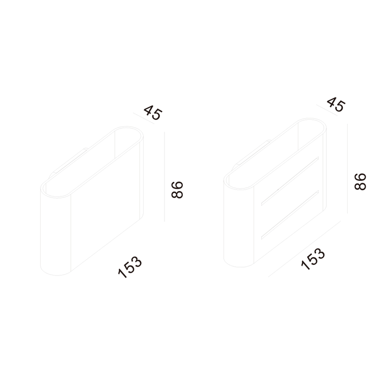 Lámpara de pared G9 Socket Comtemporary Design RL-SMW090