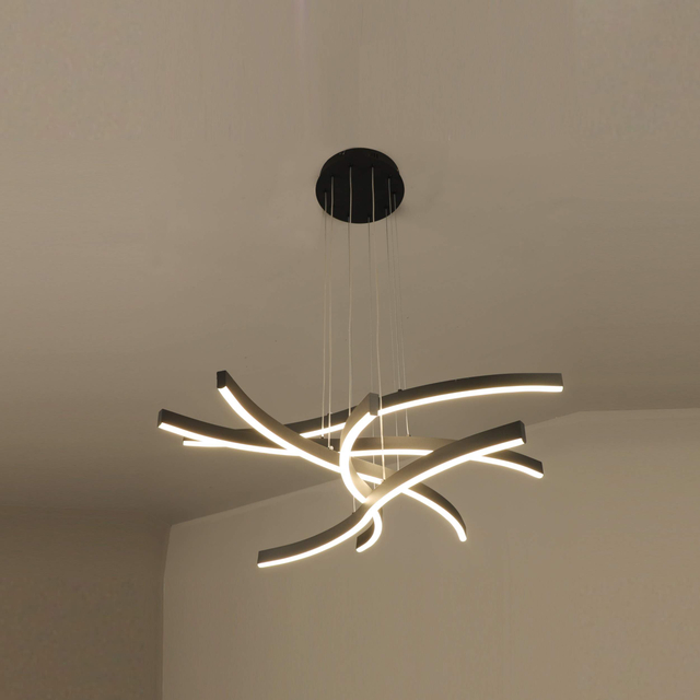 Luces colgantes de barra lineal RL-MD25049 modernas y elegantes