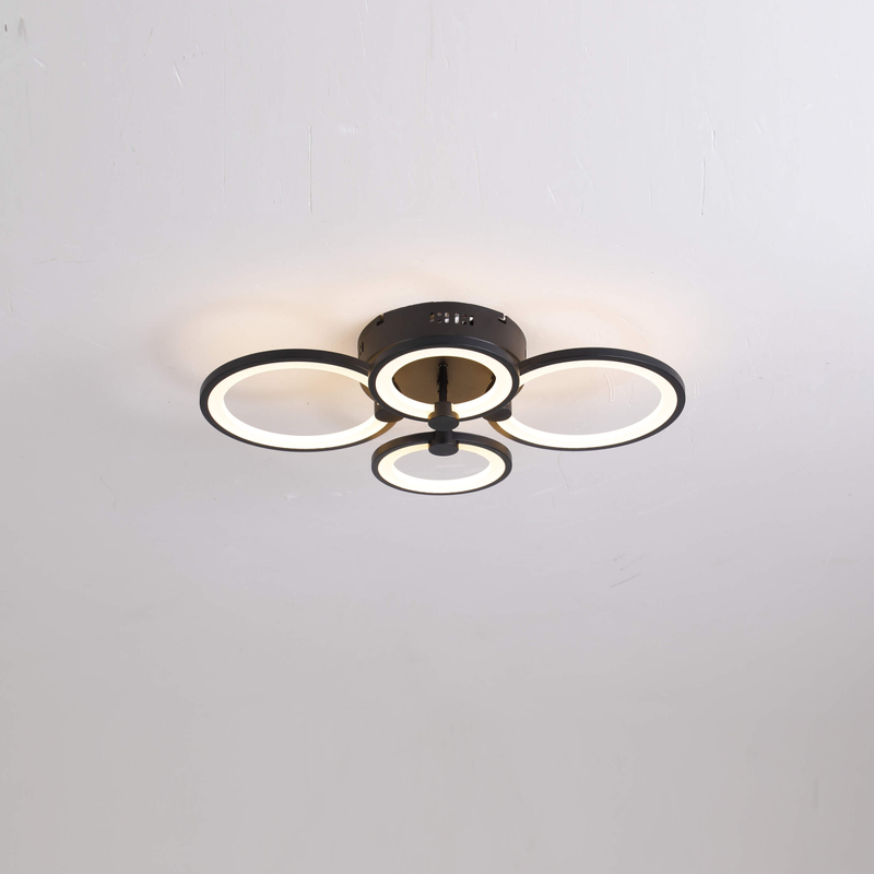 Accesorios de iluminación decorativos para techo, iluminación de riel de cocina negra mate