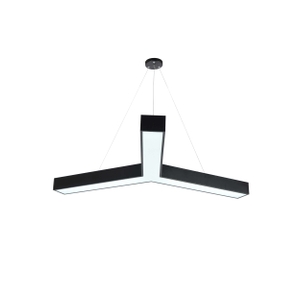 Luz de oficina lineal en forma de Y