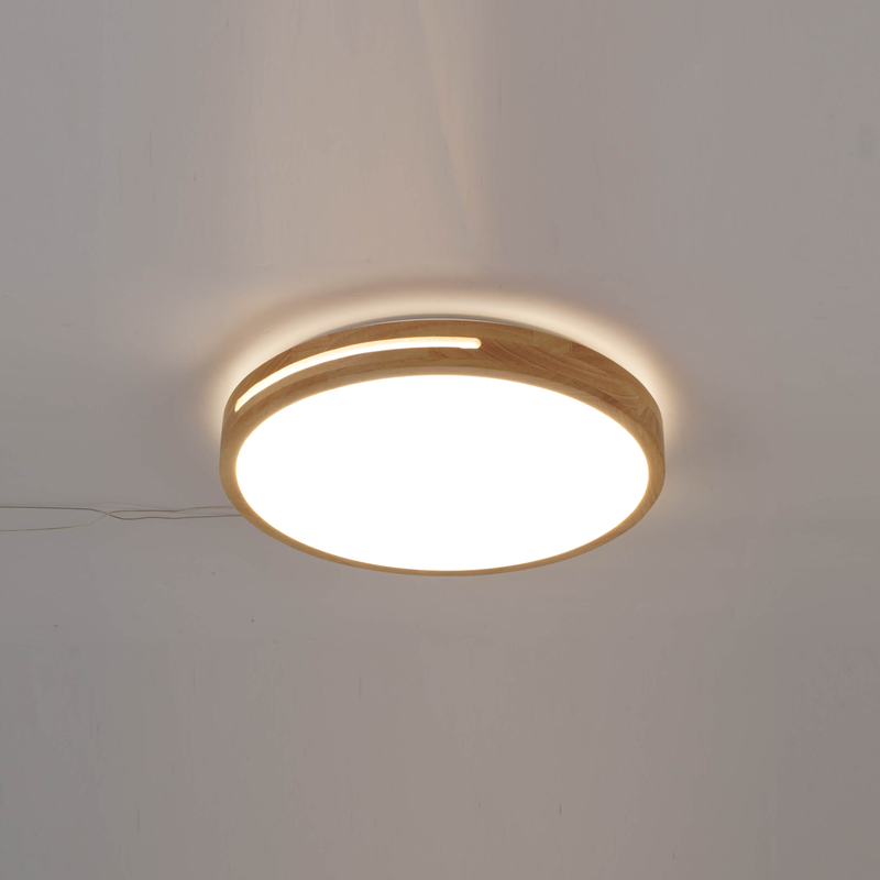 Iluminación interior de madera led de techo redondo para el techo de dormitorio